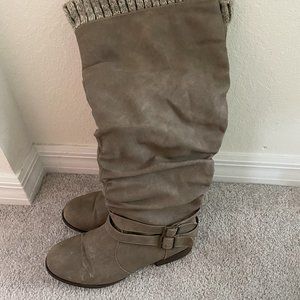 Taupe Riding Boots Size 8